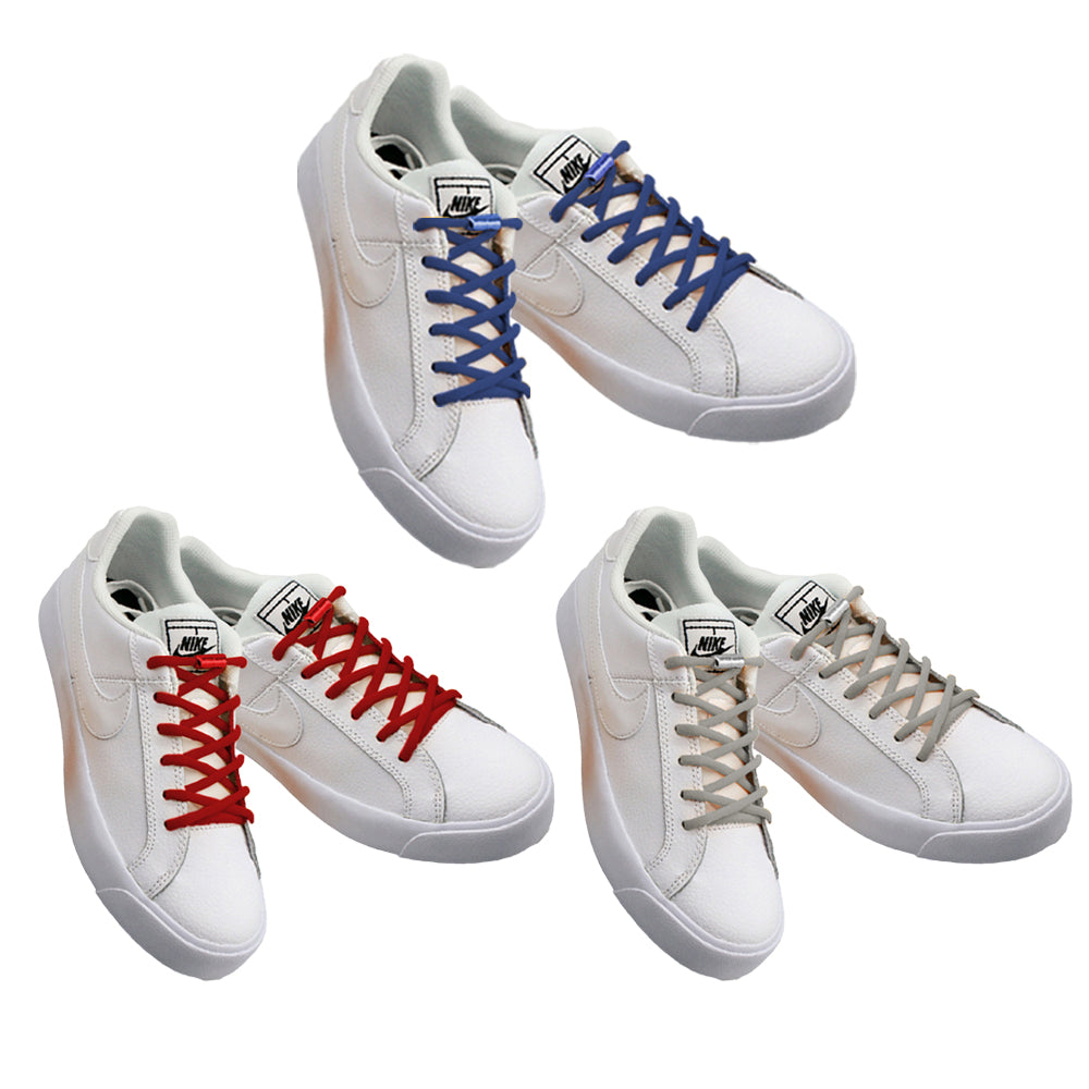 3 Pairs Unisex Elastic No Tie Shoe Laces Screw Shoelaces Lazy Shoe Lace