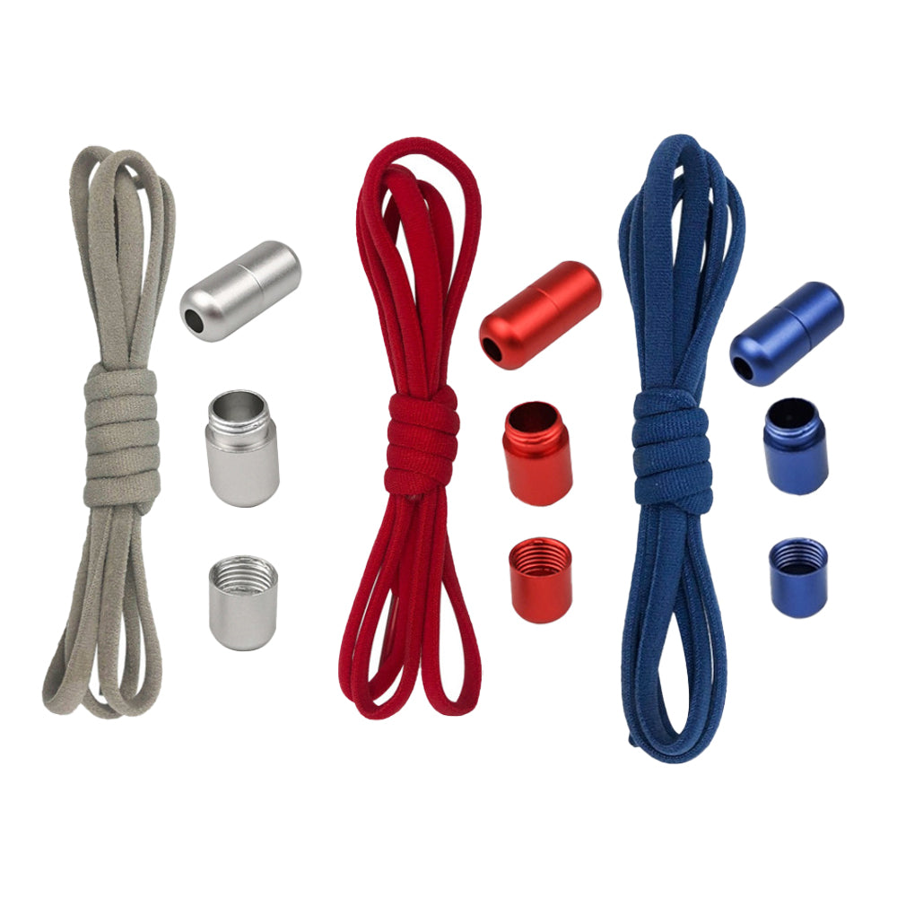 3 Pairs Unisex Elastic No Tie Shoe Laces Screw Shoelaces Lazy Shoe Lace