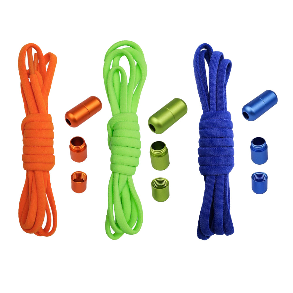 3 Pairs Unisex Elastic No Tie Shoe Laces Screw Shoelaces Lazy Shoe Lace