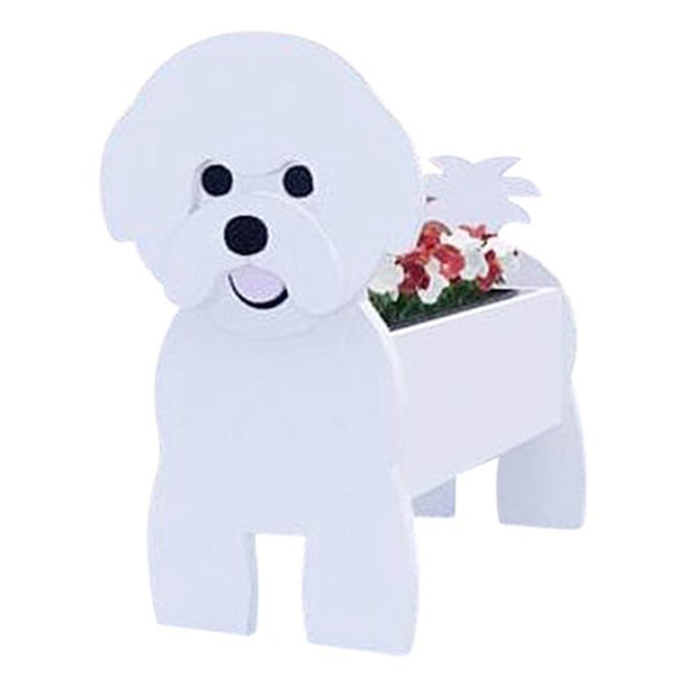Animal Shaped Dog Flower Pot-Bichon Frise
