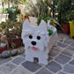 Animal Shaped Dog Flower Pot-West Highland White Terrier