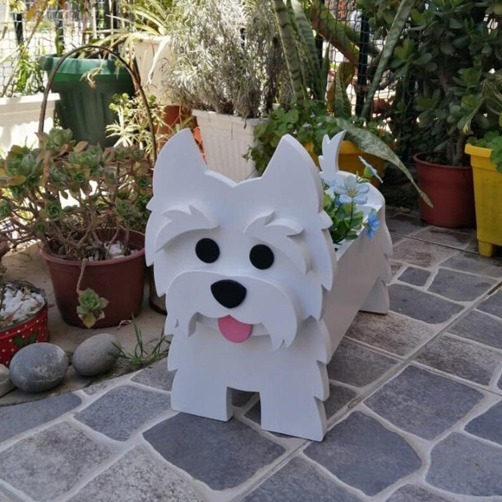 Animal Shaped Dog Flower Pot-West Highland White Terrier