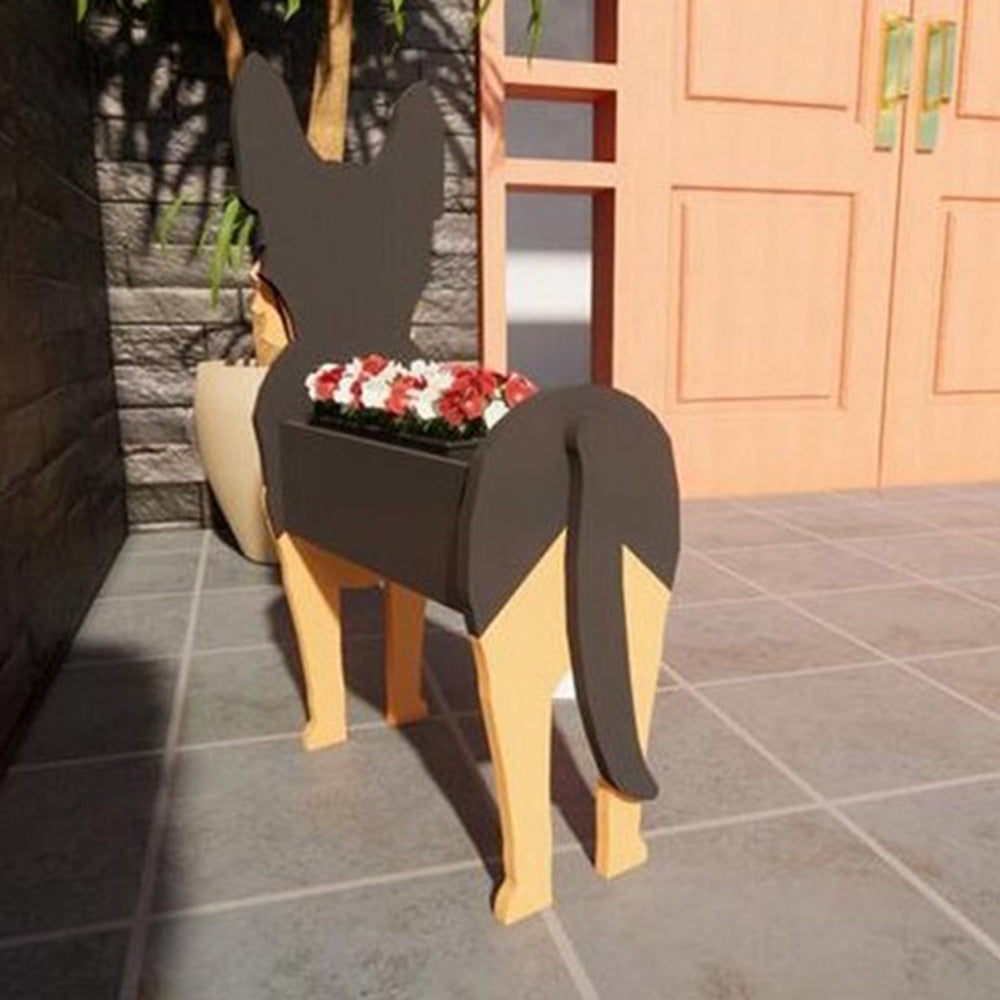 Animal Shaped Dog Flower Pot-German Shepherd