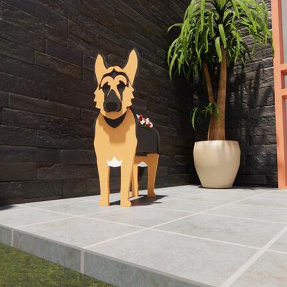 Animal Shaped Dog Flower Pot-German Shepherd