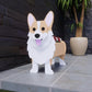 Animal Shaped Dog Shape Planter PVC Garden Decoration Dog Flower Pot-Corgi