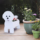 Animal Shaped Dog Flower Pot-Bichon Frise