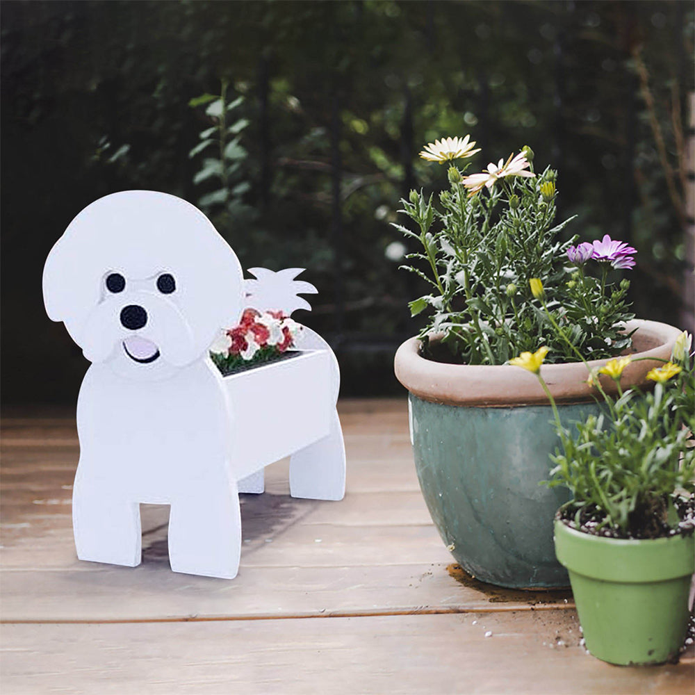 Animal Shaped Dog Flower Pot-Bichon Frise
