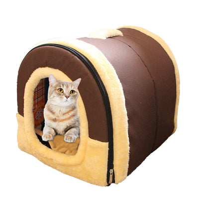 2-in-1 Foldable Pet Beds with Removable Cushion