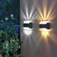 4 Pcs Solar Wall Lamp Outdoor Garden Wall LED Light Up and Down for Backyard