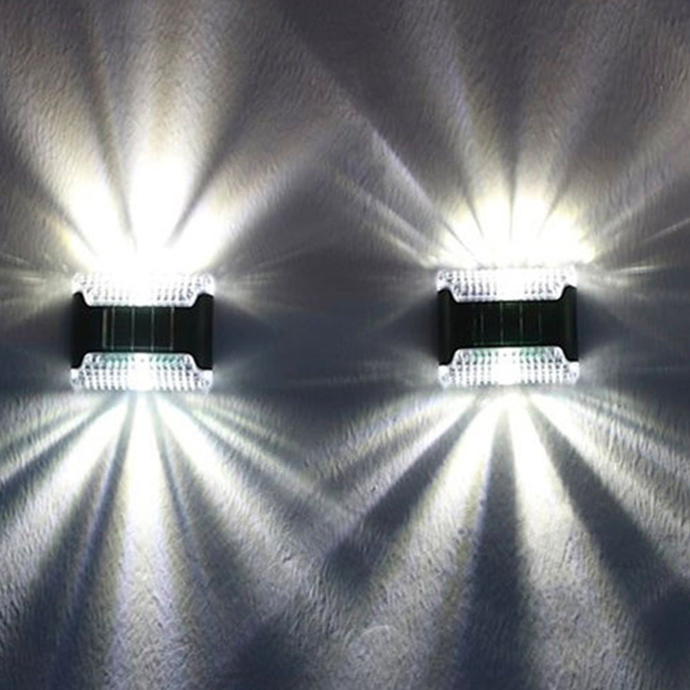 4 Pcs Solar Wall Lamp Outdoor Garden Wall LED Light Up and Down for Backyard