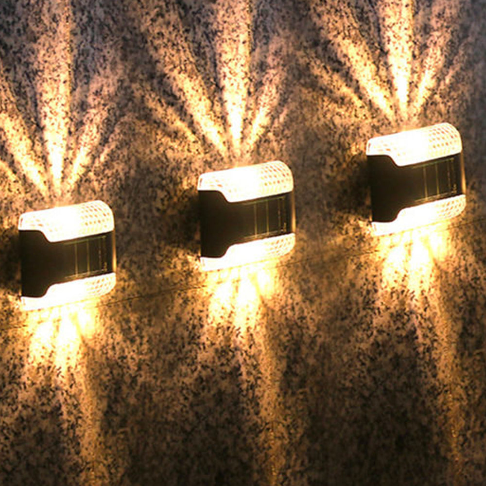 4 Pcs Solar Wall Lamp Outdoor Garden Wall LED Light Up and Down for Backyard