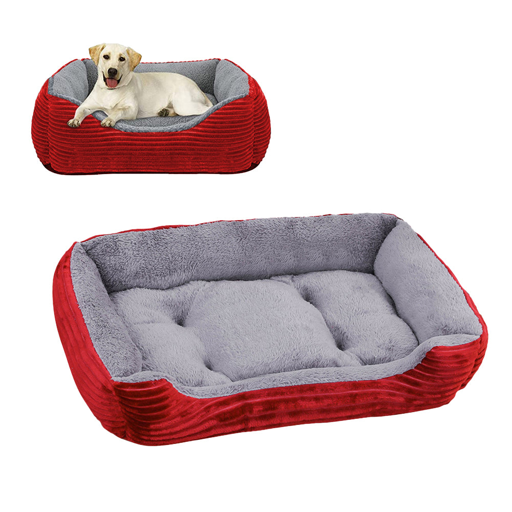Rectangle Plush Pet Bed Dog Sofa Cozy Puppy Cat Bed