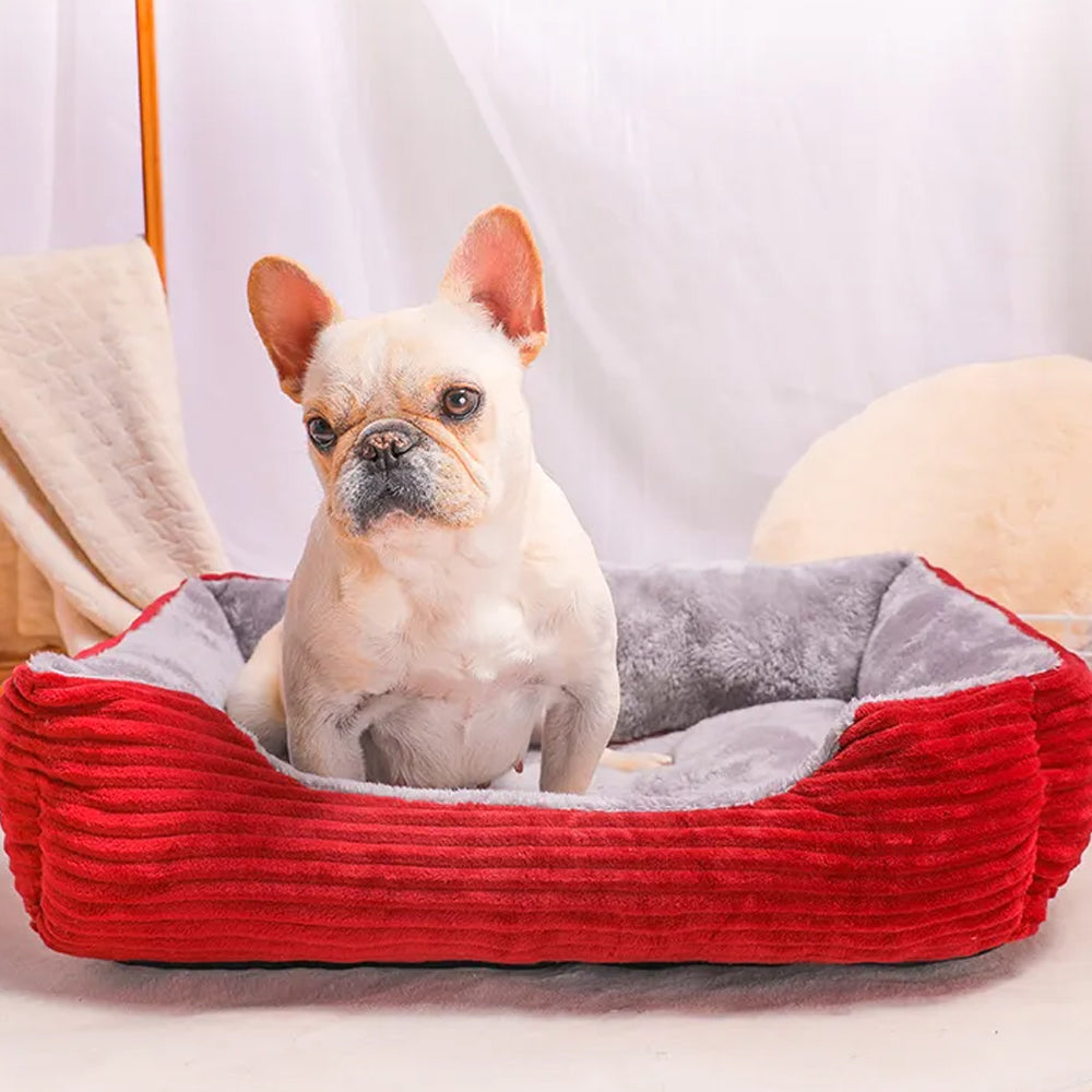 Rectangle Plush Pet Bed Dog Sofa Cozy Puppy Cat Bed