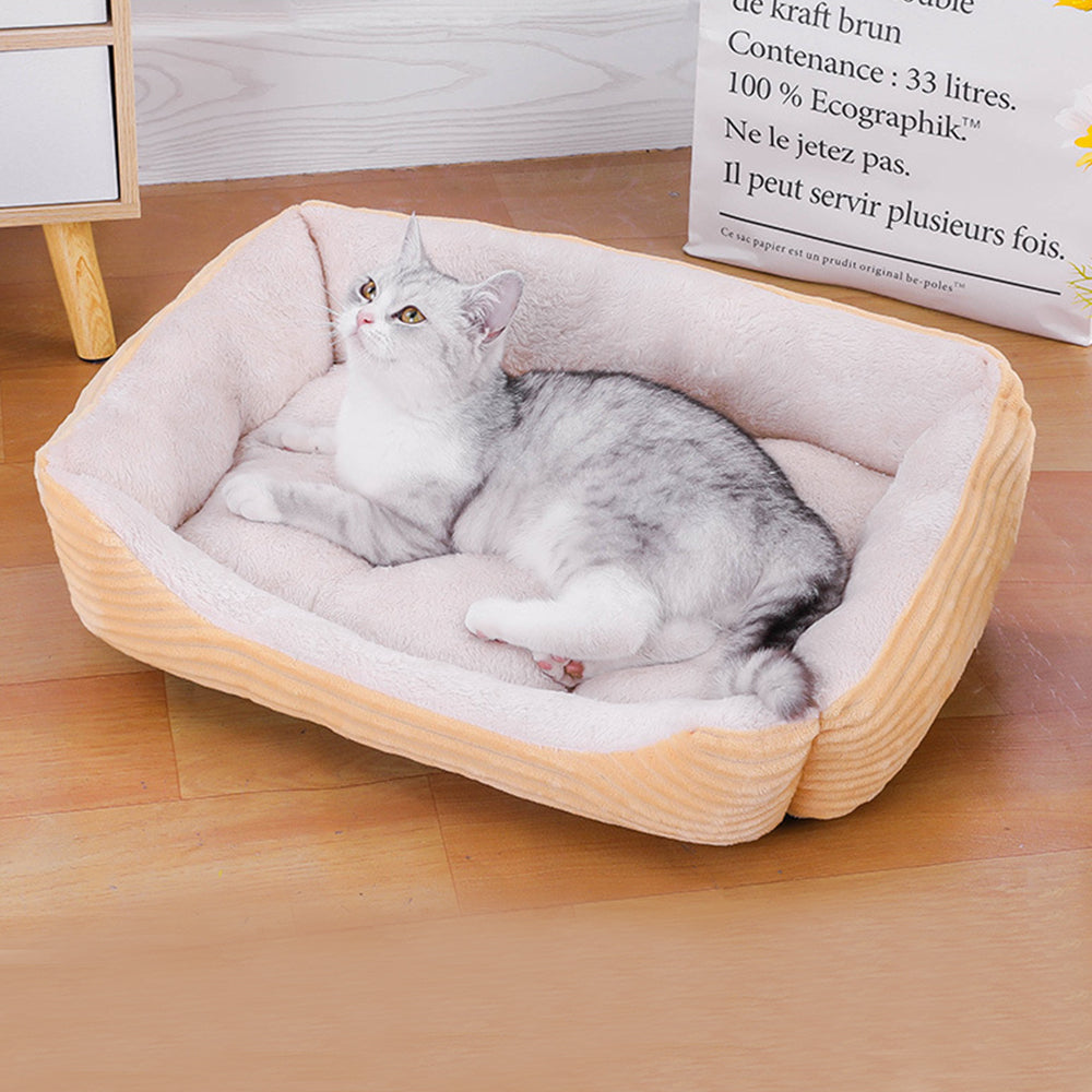 Rectangle Plush Pet Bed Dog Sofa Cozy Puppy Cat Bed