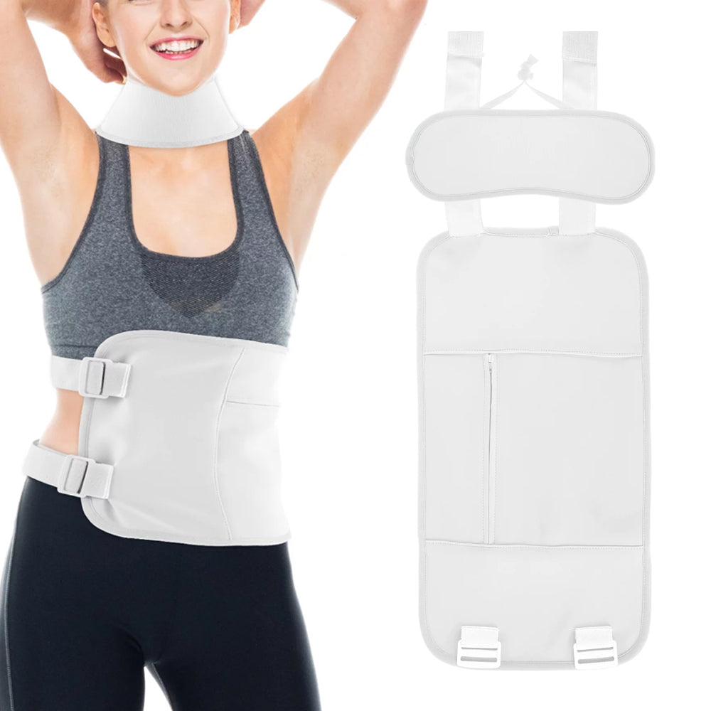 2 Pieces Compress Reusable Castor Oil Wrap Kit for Waist and Neck