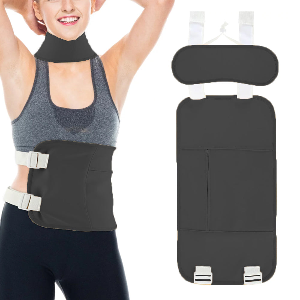 2 Pieces Compress Reusable Castor Oil Wrap Kit for Waist and Neck
