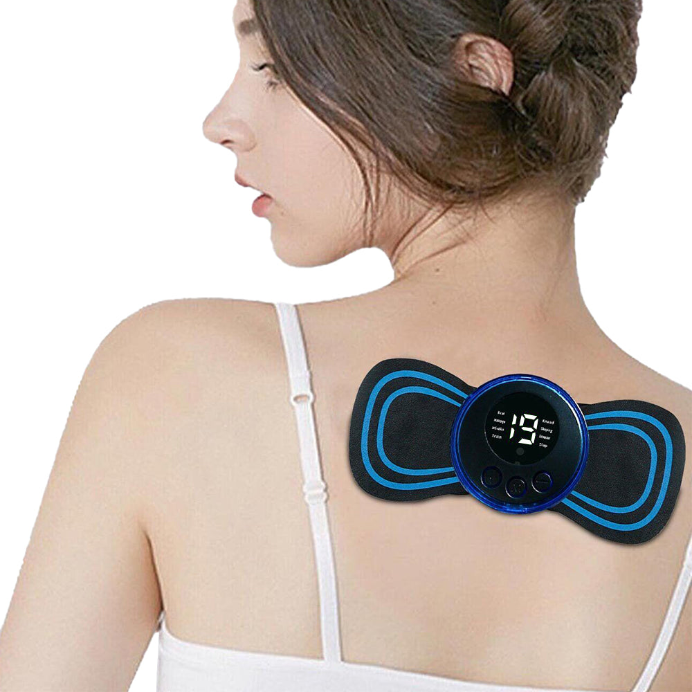 Portable Electric Neck Back Massager EMS Cervical Massage Patches Relief Pain