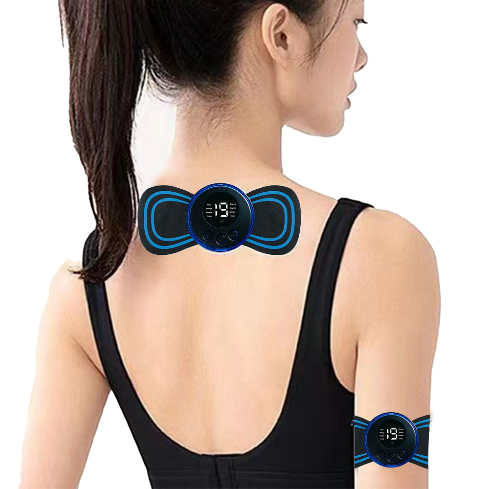 Portable Electric Neck Back Massager EMS Cervical Massage Patches Relief Pain