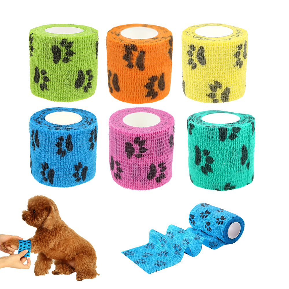 6 Rolls Non-Woven Self Adhesive Bandage for Pet