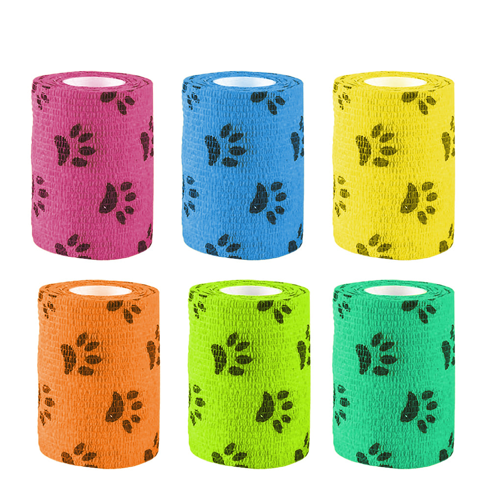 6 Rolls Non-Woven Self Adhesive Bandage for Pet