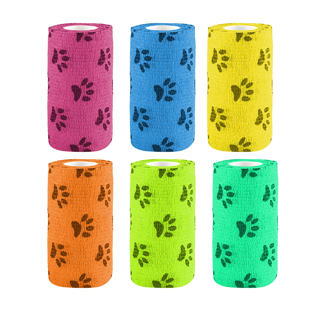 6 Rolls Non-Woven Self Adhesive Bandage for Pet