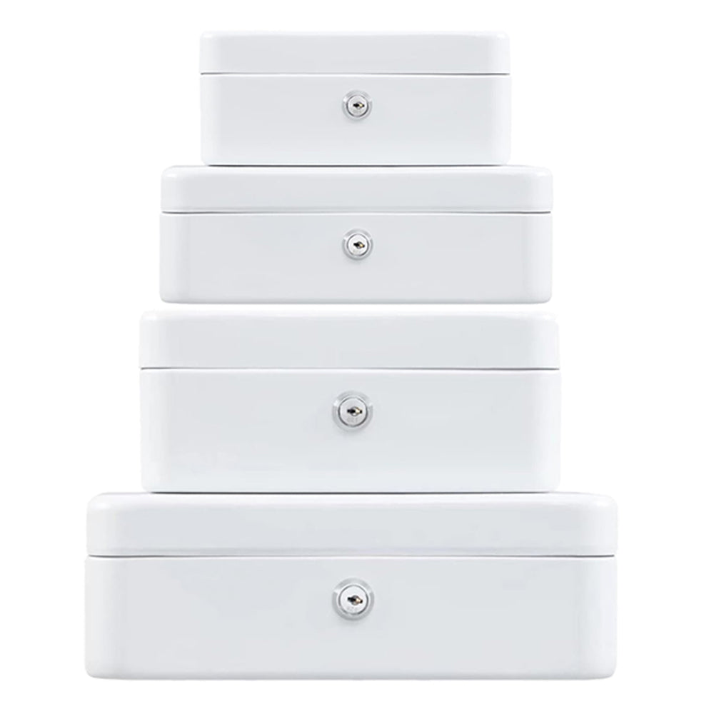 Lockable Cash Box Deposit Slot Petty Cash Money Box Security-Key