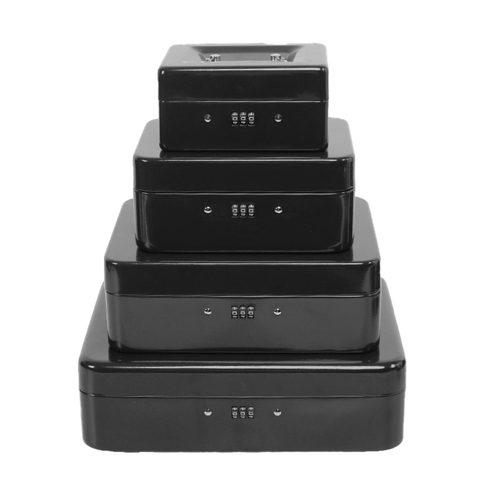 Lockable Cash Box Deposit Slot Petty Cash Money Box Security-Combination Lock