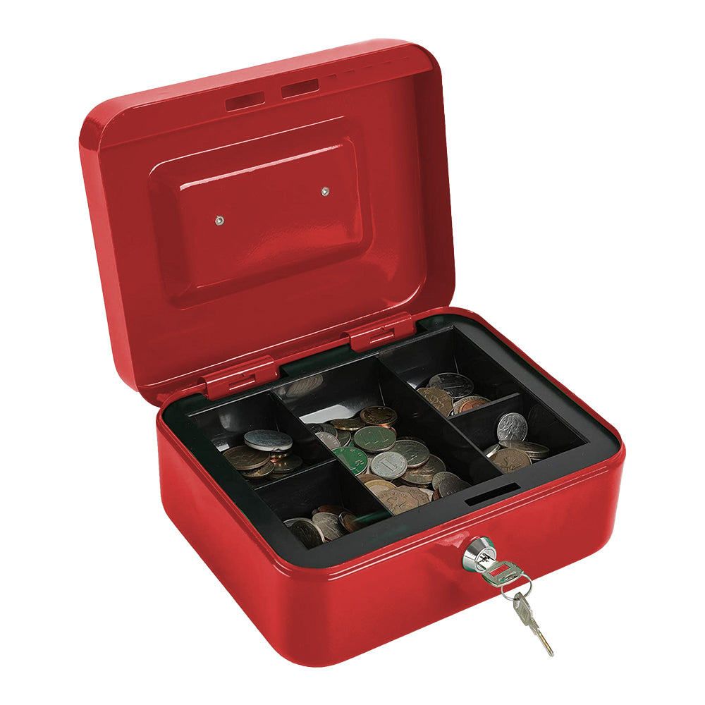 Lockable Cash Box Deposit Slot Petty Cash Money Box Security-Key