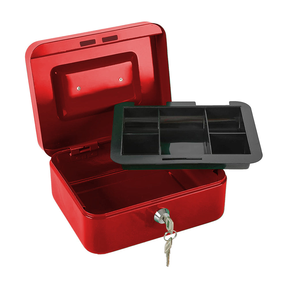 Lockable Cash Box Deposit Slot Petty Cash Money Box Security-Key