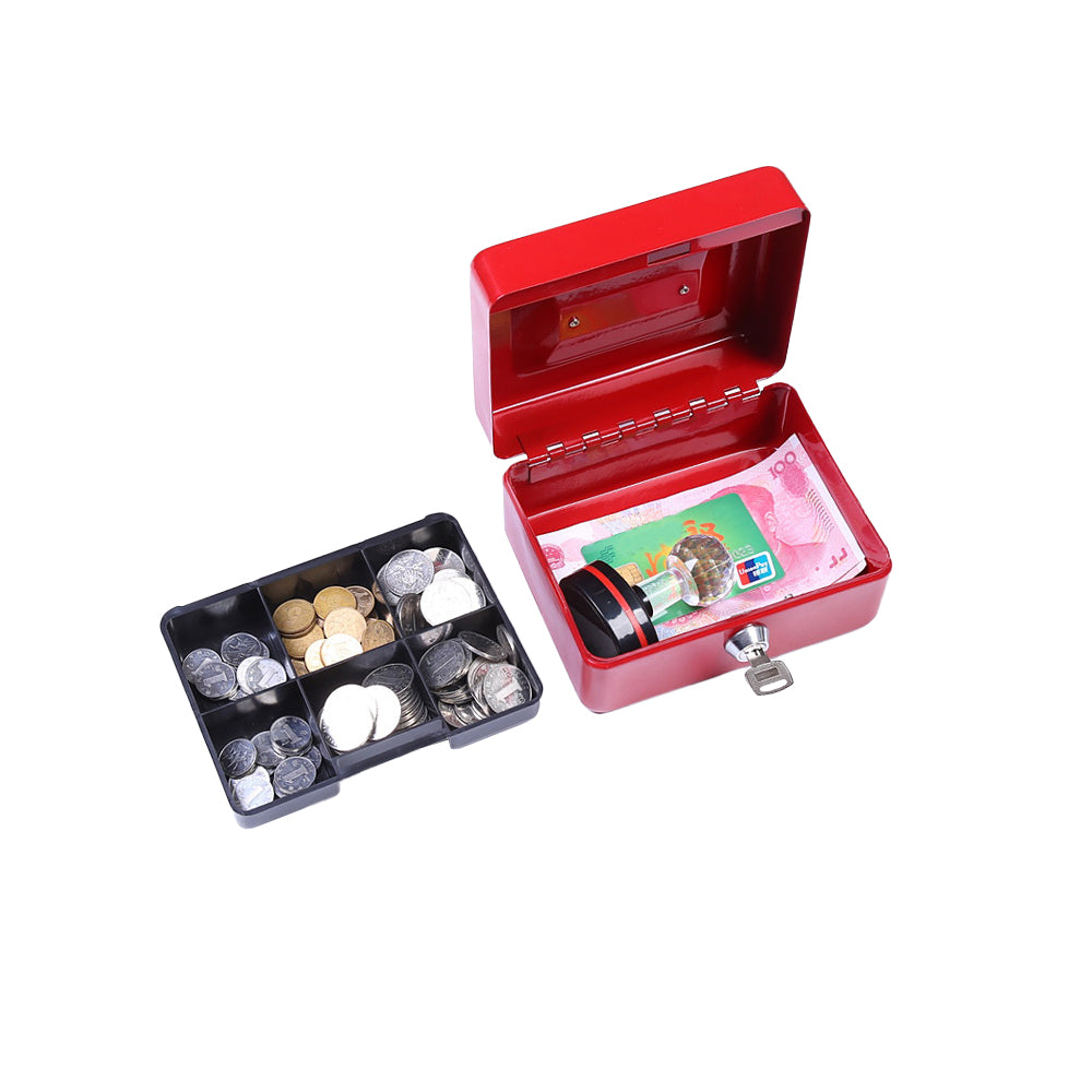 Lockable Cash Box Deposit Slot Petty Cash Money Box Security-Key