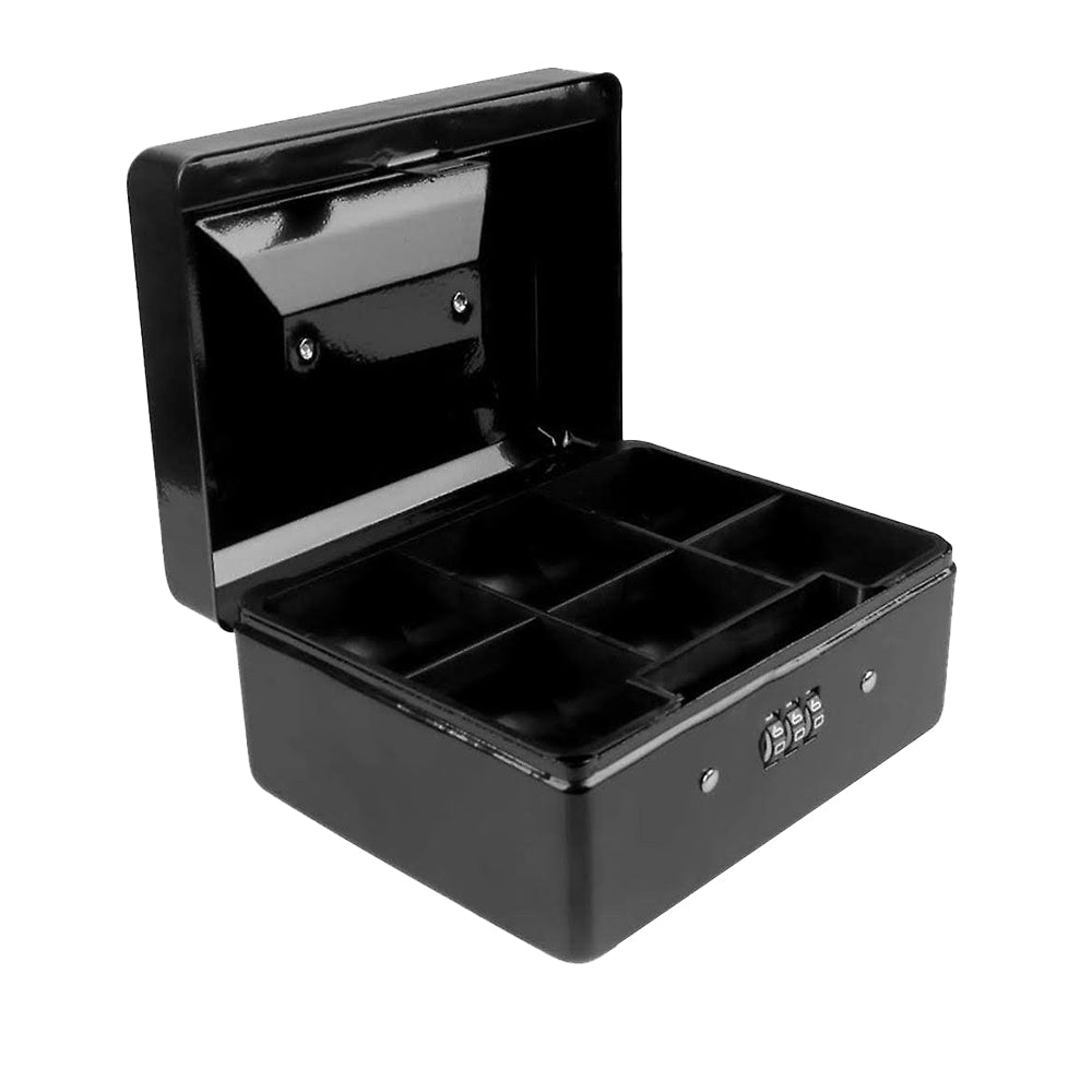 Lockable Cash Box Deposit Slot Petty Cash Money Box Security-Combination Lock