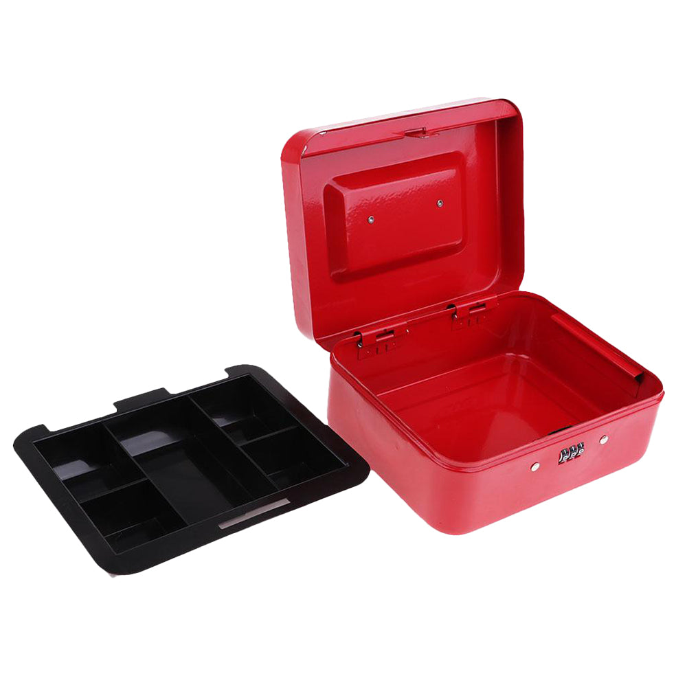 Lockable Cash Box Deposit Slot Petty Cash Money Box Security-Combination Lock
