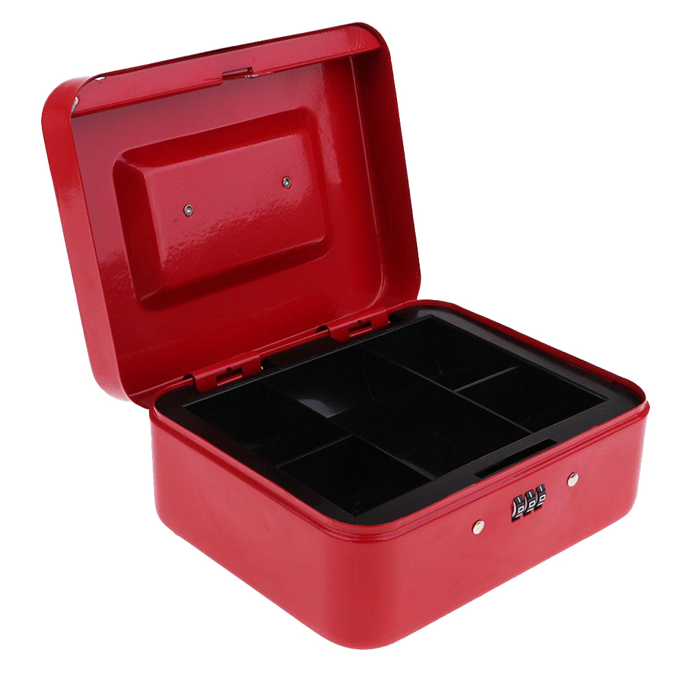 Lockable Cash Box Deposit Slot Petty Cash Money Box Security-Combination Lock