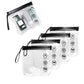 4Pcs Carry-On Clear Leakproof Bag Toiletry Bag With Drawstring