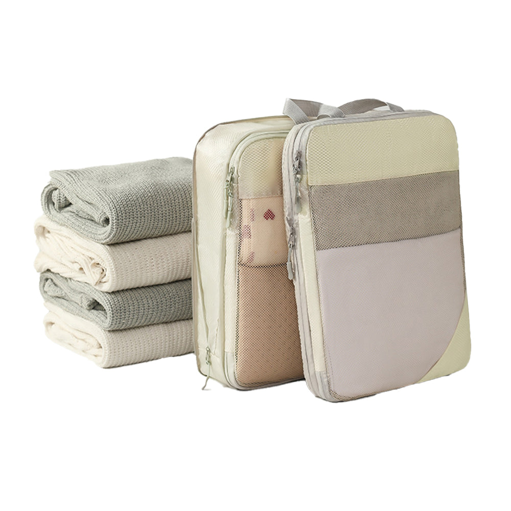 10Pcs Compression Packing Cubes Suitcase Organizer Bag Luggage Storage