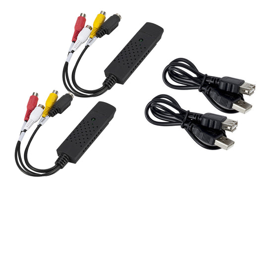 2Pcs USB 2.0 Audio Video VHS to DVD VCR PC HDD Converter Adapter Digital Capture Card