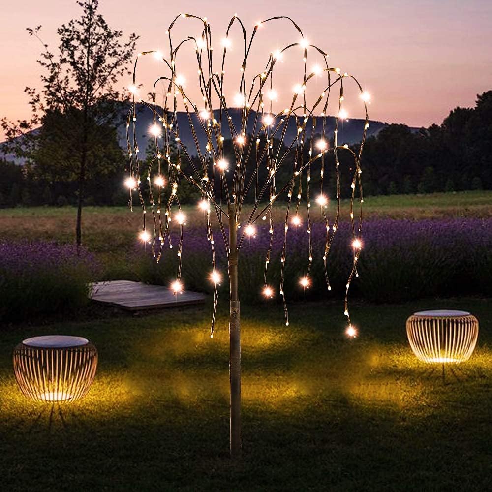 LED Solar Willow Tree Lights Outdoor for Garden Decoration