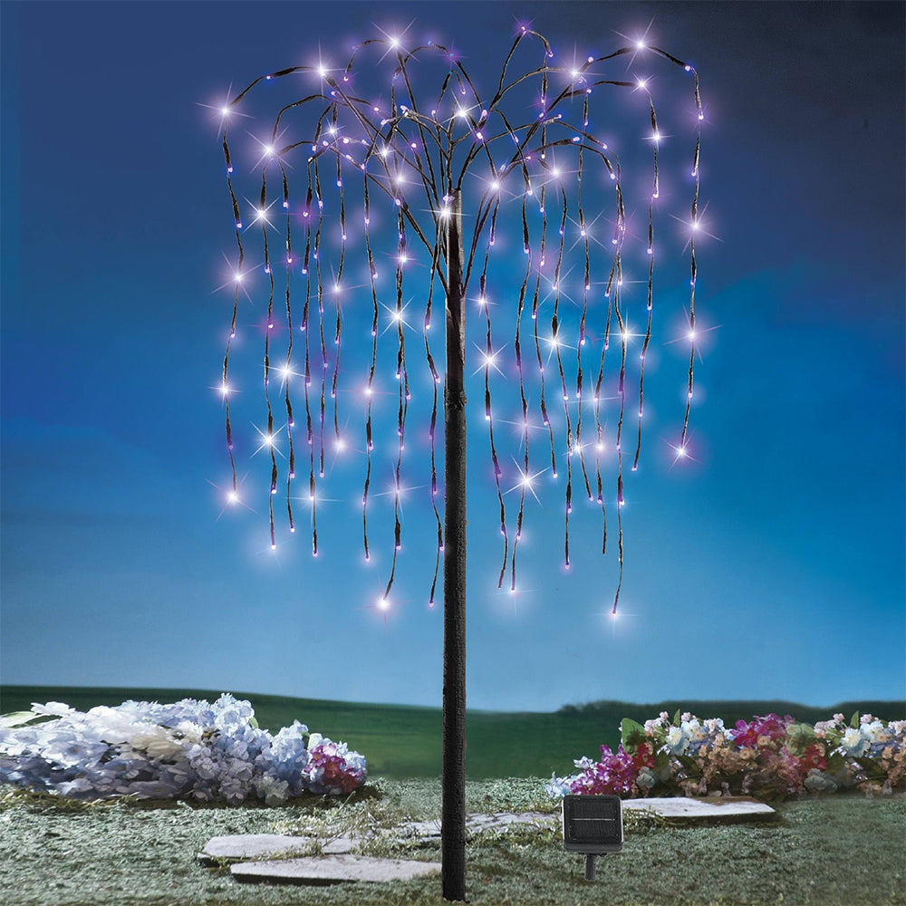 LED Solar Willow Tree Lights Outdoor for Garden Decoration