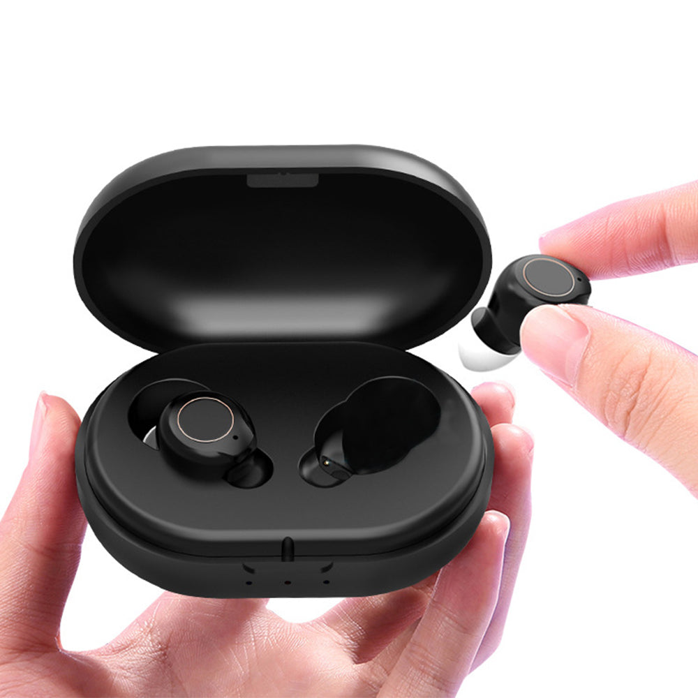 Hearing Aid In-Ear Enhancer Sound Voice Amplifier Rechargeable-Black/White