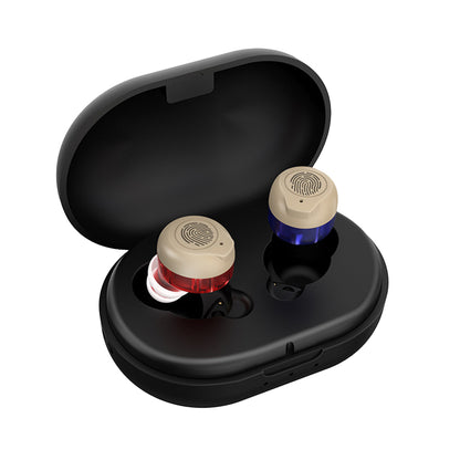 Hearing Aid In-Ear Enhancer Sound Voice Amplifier Rechargeable-Red and Blue