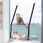Single Dual Layer Cat Hammock with Thick Mat Cat Sucker Warm Hanging Nest
