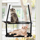 Single Dual Layer Cat Hammock with Thick Mat Cat Sucker Warm Hanging Nest