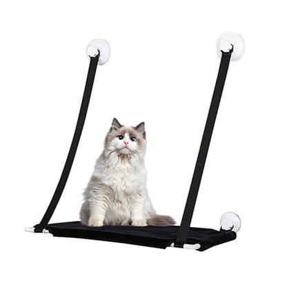 Single Dual Layer Cat Hammock with Thick Mat Cat Sucker Warm Hanging Nest