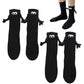 2Pairs Funny Suction 3D Doll Couple Holding Hands Socks for Women Men