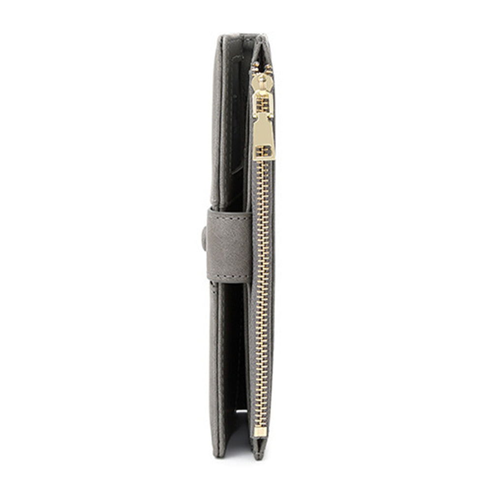 RFID Passport and Card Holder Travel Wallet with Zipper for Women Men