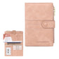 RFID Passport and Card Holder Travel Wallet with Zipper for Women Men