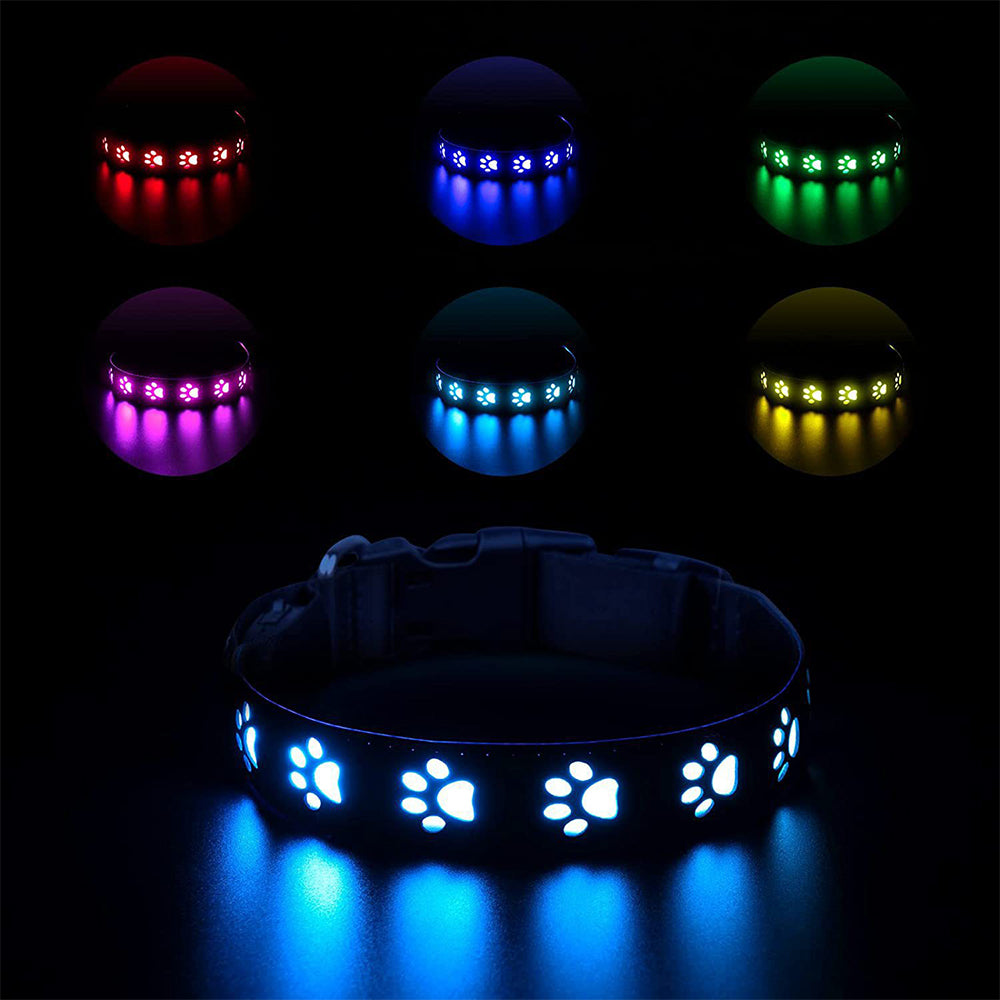LED USB Rechargeable Flashing Pet Dog Collar for Night Security-Dog Collar