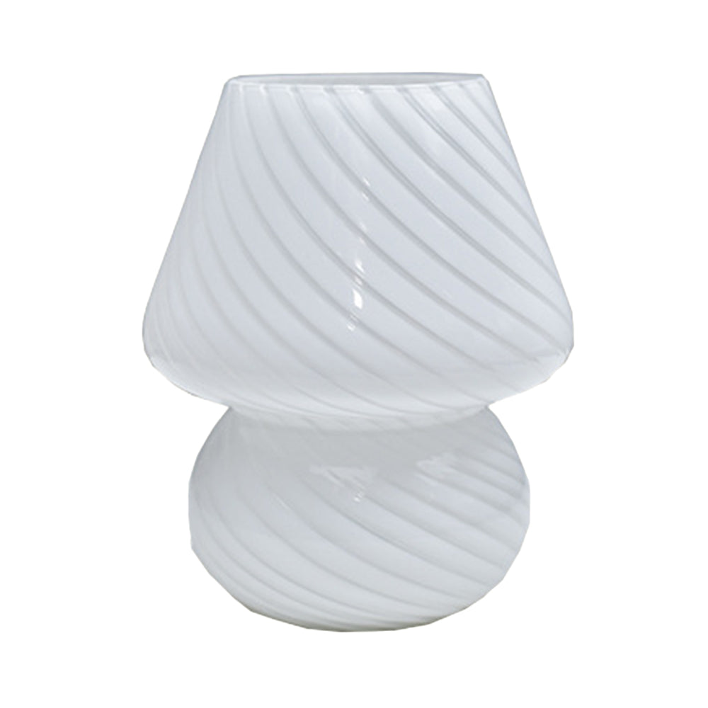 Glass Mushroom Bedside Table Lamp Nightstand Desk Lamp for Home Living Bedroom Gift