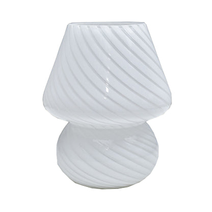 Glass Mushroom Bedside Table Lamp Nightstand Desk Lamp for Home Living Bedroom Gift