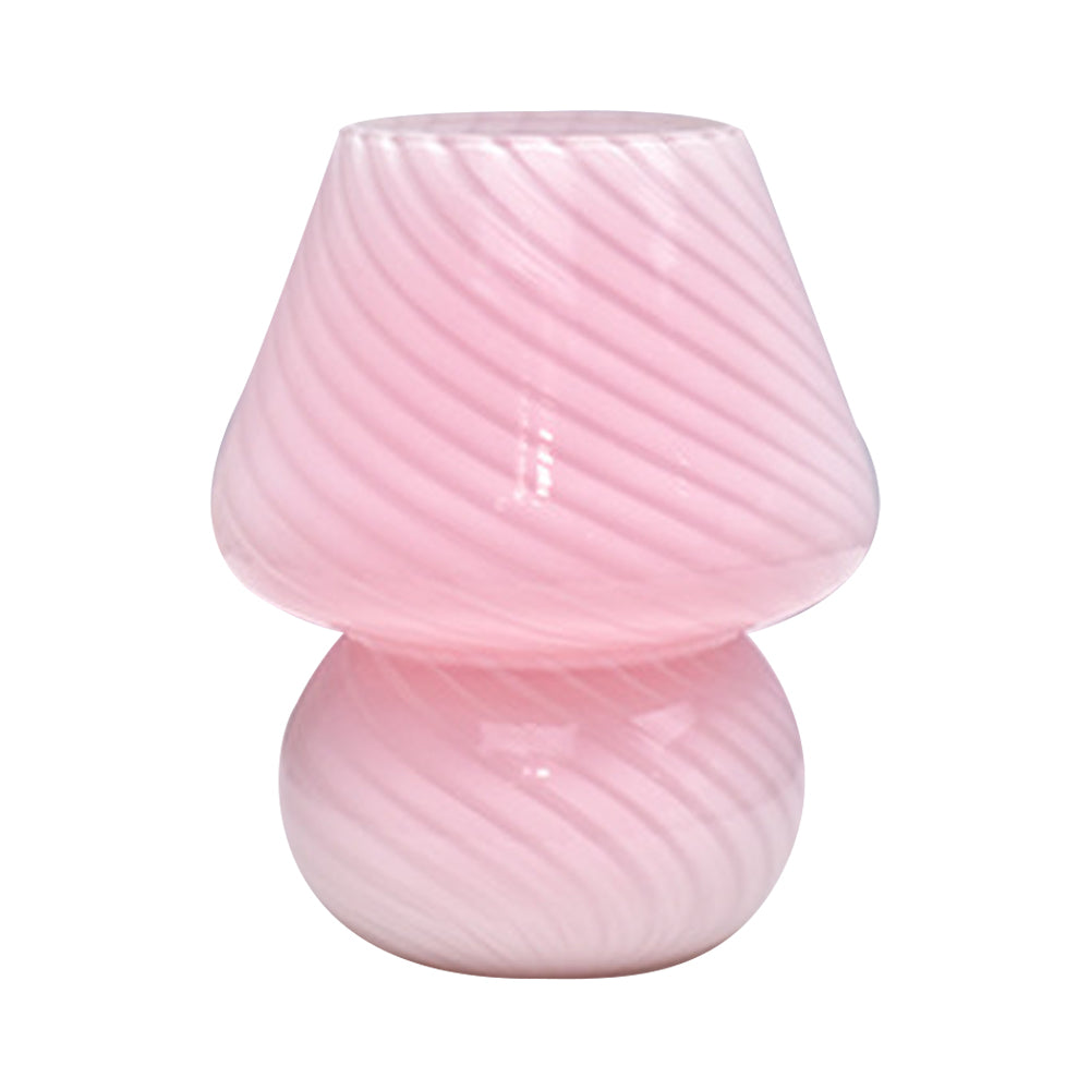 Glass Mushroom Bedside Table Lamp Nightstand Desk Lamp for Home Living Bedroom Gift